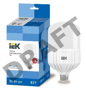 Лампа светодиодная HP 30Вт 230В 6500К E27 ИЭК LLE-HP-30-230-65-E27