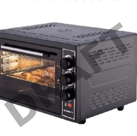 Мини-печь KRAFT KF-MO3804RKBL черный Мощность 1500(Вт),Объем 38(Л),Напряжение 220-240(В),Максимальная температура 320(°С),Внутренняя подсветка,Конвекция,Вертел,Таймер отключения 90(Мин)