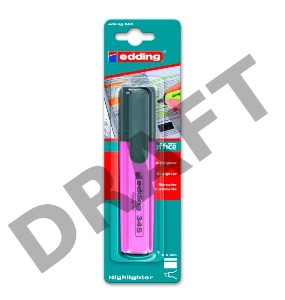 Маркер текстовый Edding E345/1 скошенный пиш. наконечник 2-5мм розовый блистер 1шт