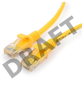 Патч-корд медный UTP Cablexpert PP10-10M/Y кат.5, 10м, литой, многожильный (жёлтый)