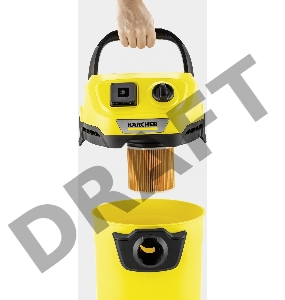Строительный пылесос Karcher WD 3 P V-17/4/20 1000Вт (уборка: сухая/сбор воды) желтый