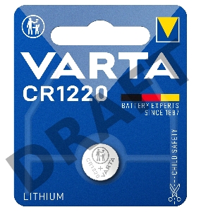 Батарейка Varta ELECTRONICS CR1220 BL1 Lithium 3V (6220) (1/10/100)