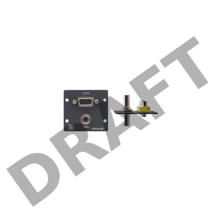 Модули-вставки Kramer Electronics WXA-2P(G) для VGA (розетка-розетка) и стерео аудио (3,5-мм розетка-розетка). Цвет серый.