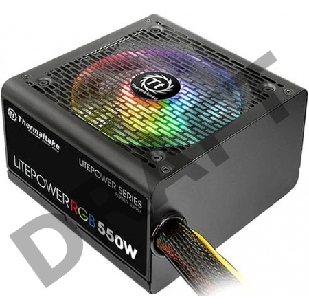 Блок питания Thermaltake Litepower RGB 550W (PS-LTP-0550NHSANE-1) v2.3, A.PFC, 80 Plus , Fan 12 cm, Retail