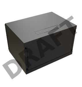 Шкаф коммутационный WRline (WR-TW-0945-GP-RAL9004) настенный 9U 600x450мм пер.дв.стекл 2 бок.пан. 60кг черный 370мм 500мм IP20 сталь