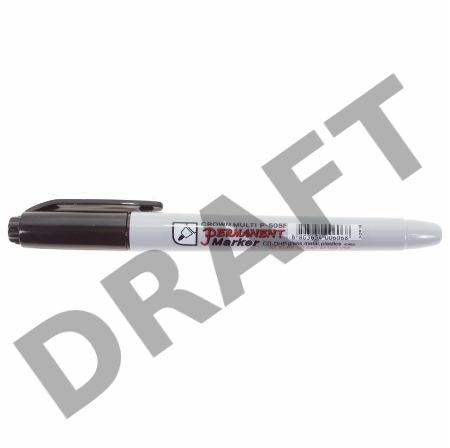 Маркер перманентный Crown «Multi Marker Super Slim» 1 мм, черный, пулевидный