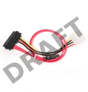 Кабель Gembird Кабель Serial ATA интерфейсный (48см) и силовой (15см) CC-SATA-C1