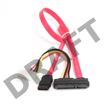 Кабель Gembird Кабель Serial ATA интерфейсный (48см) и силовой (15см) CC-SATA-C1