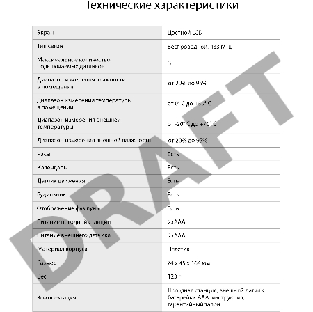 Погодная станция SunWind SW-WSH143-COLOR серебристый