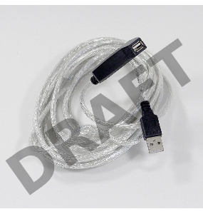 Кабель VCOM VUS7049-5M  USB2.0-repeater, удлинительный активный <Am-->Af> 5м