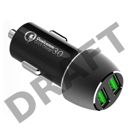 Автомобильное ЗУ (ACD-С362Q-V1B) 36Вт, 2xUSB QC, 3.6~12В/3А RTL