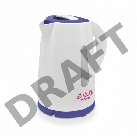 Чайник электрический Мастерица ЕК-1701M белый/фиолетовый