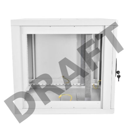 Шкаф телекоммуникационный настенный разборный 9U (600 × 520), съемные стенки, дверь стекло