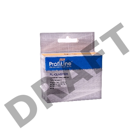 Картридж PL-CLI-521BK для принтеров Canon Pixma Ip3600/IP4600/MP540/MP620/MP630/MP980 с чипом водн ProfiLine