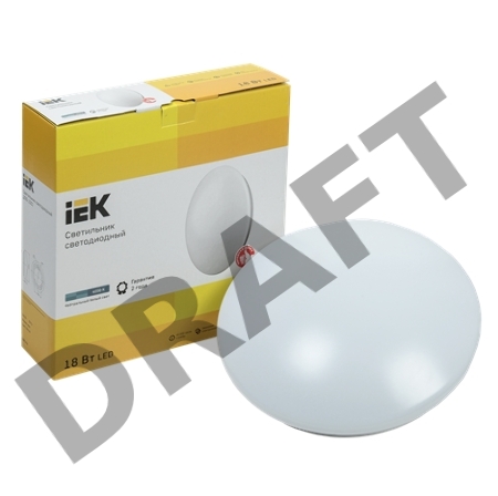 Светильник светодиодный ДПБ 1002 18Вт 4000К IP20 круг бел. ИЭК LDPB0-1002-18-4000-K01