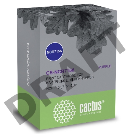 Картридж ленточный Cactus CS-NCR7156 фиолетовый для NCR 7156/7156 SLIP