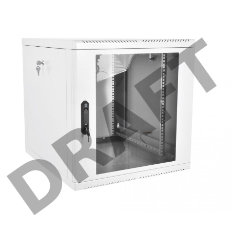 Шкаф телекоммуникационный настенный разборный 9U (600 × 520), съемные стенки, дверь стекло