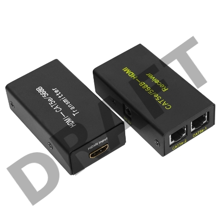 HDMI удлинитель по витой паре RJ-45(8P-8C) кат. 5е/6, передатчик+приемник  REXANT