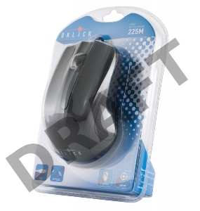Мышь Oklick 225M черный оптическая (1200dpi) USB (2but)