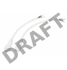 Соединительный кабель (2pin) герметичный (IP67) 2х1,0мм²  белый  REXANT