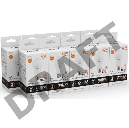 Лампа светодиодная Led Elementary A67 30Вт E27 3000К Gauss 73219