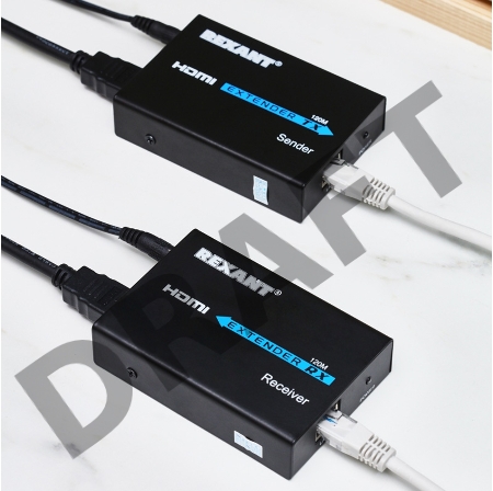 HDMI удлинитель по витой паре RJ-45(8P-8C) кат. 5е/6 120 м REXANT