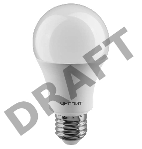 Лампа светодиодная 61 151 OLL-A60-15-230-6.5K-E27 грушевидная ОНЛАЙТ 61151