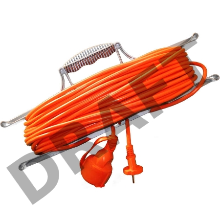 Удлинитель-шнур на рамке 1х10м с заземл. 10А IP54 УШ-10 ПВС 3х0.75 розетки с защ. крышкой UNIVersal 9632021