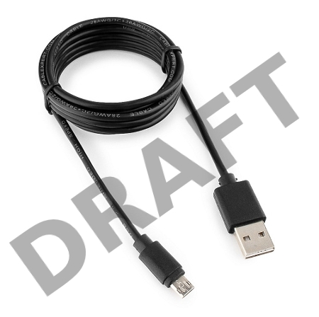Кабель Gembird USB 2.0 Cablexpert CC-mUSBDS-6, двусторонние разъёмы, AM/microB 5P, 1.8м, пакет