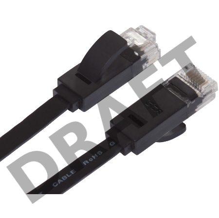 Патч-корд Greenconnect Патч-корд плоский прямой PROF  1.0m UTP медь, кат.6, черный, позолоченные контакты, 30 AWG, Premium ethernet high speed 10 Гбит/с, RJ45, T568B (GCR-LNC616-1.0m)