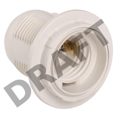 Патрон электрич. E27 Ппл27-04-К12 с кольцом пластик. бел. (инд. упак.) ИЭК EPP11-04-02-K01