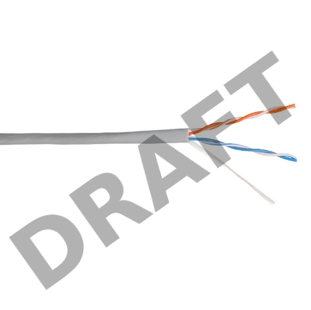 Кабель информационный Lanmaster NM-UTP5E2PR-CU кат.5е U/UTP не экранированный 2X2 PVC внутренний 305м серый