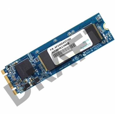 M.2 2280 480GB Apacer AST280 Client SSD AP480GAST280-1 SATA 6Gb/s, 520/495, IOPS 84K, MTBF 1M, TLC, RTL