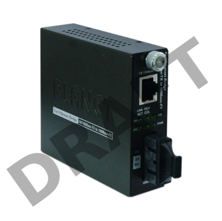 Медиа конвертер Planet FST-802S15 10/100Base-TX to 100Base-FX (SC) Smart Media Converter - Single Mode 15KM