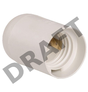 Патрон электрич. E27 Ппл27-04-К02 подвесной пластик бел. (с этикет.) ИЭК EPP10-04-01-K01