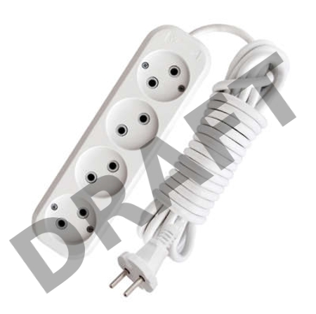 Удлинитель 4х5м без заземл. 10А IP20 Е-204 АБС-пл. ПВС 2х0.75 UNIVersal 9631969