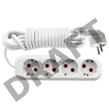 Удлинитель 4х3м с заземл. 10А IP20 У10-555 ПВС 3х0.75 UNIVersal 555-03