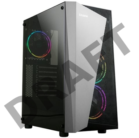 Корпус ZALMAN S4 Plus, ATX, BLACK, WINDOW, 1x5.25