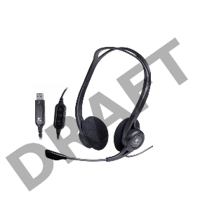 Наушники с микрофоном Logitech 960 черный 2.4м накладные оголовье (981-000100)