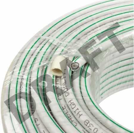 Кабель коаксиальный PROconnect SAT 703B, 75 Ом, CCS/Al/Al, 75%, бухта 50 м, белый