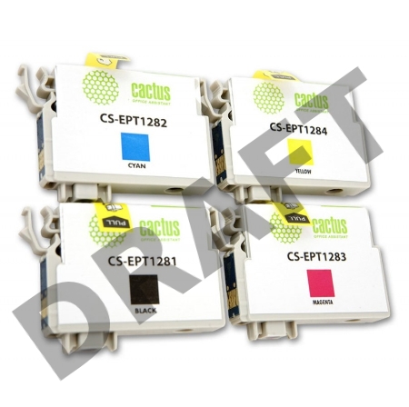 Картридж струйный Cactus CS-EPT1285 многоцветный для Epson Stylus S225; Office BX305 Комплект из чет