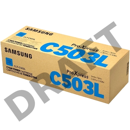 Тонер-картридж Samsung CLT-C503l SU016A голубой для Samsung C3010/C3060 (5000стр.)