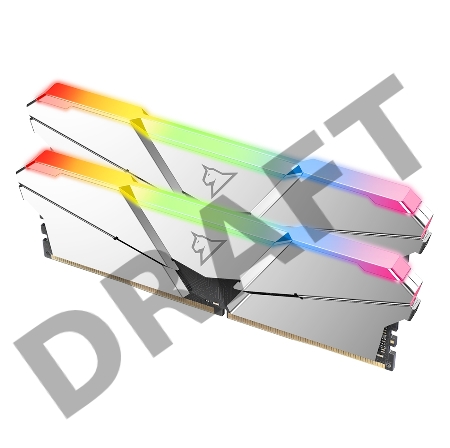Модуль памяти DDR4 Netac Shadow RGB 16GB (2x8GB) 3600MHz CL16 1.35V / NTSRD4P36DP-16S / Silver / with radiator