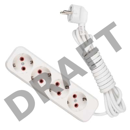 Удлинитель 4х3м с заземл. 16А IP20 Lezard 720-0403-401