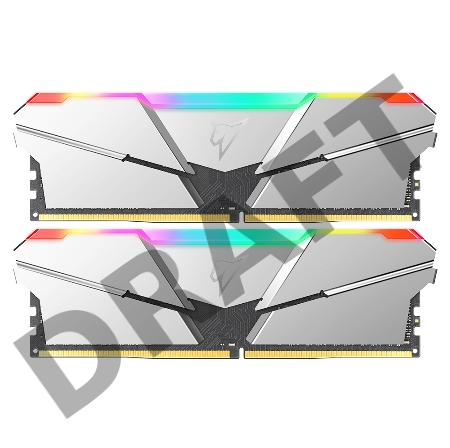 Модуль памяти DDR4 Netac Shadow RGB 16GB (2x8GB) 3600MHz CL18 1.35V / NTSRD4P36DP-16SC / Silver / with radiator