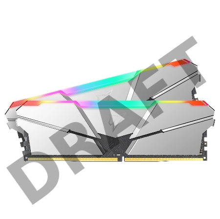 Модуль памяти DDR4 Netac Shadow RGB 16GB (2x8GB) 3600MHz CL18 1.35V / NTSRD4P36DP-16SC / Silver / with radiator