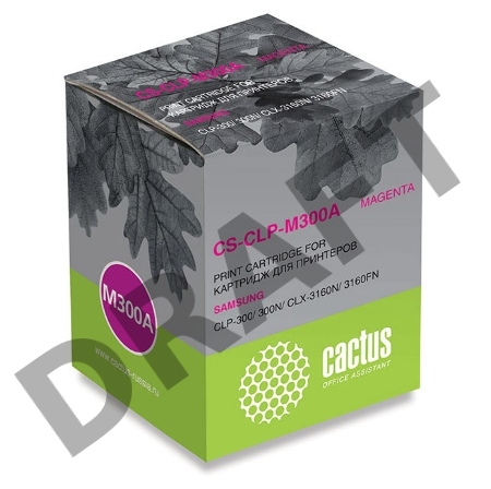 Тонер-картридж Cactus CS-CLP-M300A для принтеров SAMSUNG CLP-300, пурпурный, 1000 стр. Тонер-картридж Cactus CS-CLP-M300A для принтеров SAMSUNG CLP-300, пурпурный, 1000 стр.