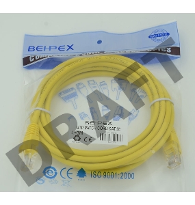 Сетевое оборудование  Patchcord molded 5E Copper 3m Yellow