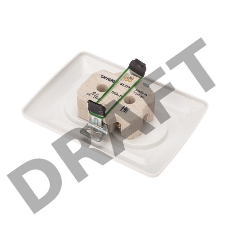 Розетка 2-ая DEA керамика б/з с/у 10А Бел KRANZ (1/10/120)