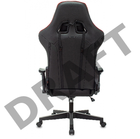 Кресло игровое Zombie Thunder 1 черный/красный текстиль/эко.кожа с подголов. крестов. пластик